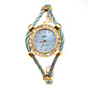 Quartz Watch with Metal Rope Watch Strap - Blue