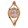 Quartz Watch with Metal Rope Watch Strap - Pink