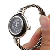 Quartz Watch with Metal Rope Watch Strap - Purple Face