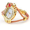 Quartz Watch with Metal Rope Watch Strap - White