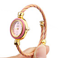 Quartz Watch with Metal Rope Watch Strap - White Face