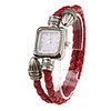 Quartz Watch with PU Leather Rope Watch Strap - Red