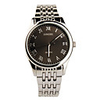 Quartz Wrist Watch with Stainless Steel Band For Men Black Silver