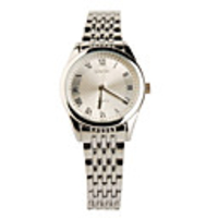 Quartz Wrist Watch with Stainless Steel Band For Women Silver