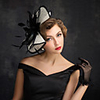 Queen Elizabeth Audrey Hepburn Dresses Retro Vintage 1950s 1920s Dress A-Line Dress Kentucky Derby Hat Pillbox Hat Women