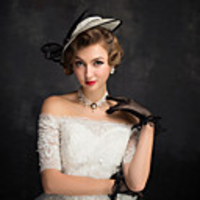 Queen Elizabeth Audrey Hepburn Dresses Retro Vintage 1950s 1920s Dress A-Line Dress Kentucky Derby Hat Pillbox Hat Women