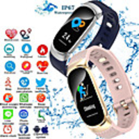 QW16 Smart Wristband Bluetooth Fitness Tracker Support Notify/ Heart Rate Monitor/ Blood Pressure Measurement Sports Waterproof Smartwatch Compatible Iphone/ Samsung/ Android Phones