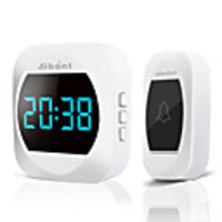 R195-WW Wireless Waterproof DoorBell Wireless Smart Doorbell LED Temperature Display 1-in-1 300M Rangee UK Plug for Home Office Temperature Self-powered No Battery Required Doorbell