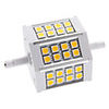 R7S 5W 24x5050 SMD 300-360LM 2700-3200K Warm White Light LED Corn Bulb (85-265V)