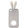Rabbit Protective Silicon Case For iPhone 4 Gray