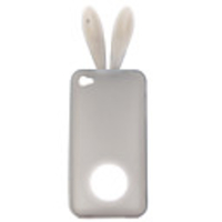 Rabbit Protective Silicon Case For iPhone 4 Gray