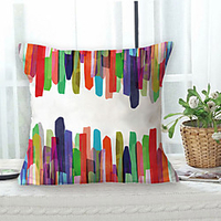 Rainbow Colorful Double Side Cushion Cover 1PC Soft Decorative Square Throw Pillow Cover Cushion Case Pillowcase for Sofa Bedroom Livingroom Outdoor Superior Quality Machine Washable Outdoor Cushion for Sofa Couch Bed Chair miniinthebox