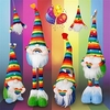 Rainbow Ornament Festival Rudolph Ornament Colorful Faceless Doll Doll Festival Gift Ornament miniinthebox