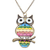 Rainbow Owl Vintage Necklace
