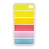 Rainbow Protective Case for iPhone 4 (White)