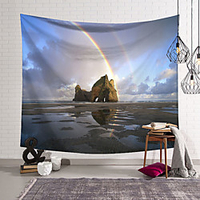 Rainbow River Rock Wall Tapestry Art Decor Blanket Curtain Hanging Home Bedroom Living Room Decoration Polyester miniinthebox
