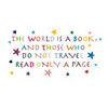 Rainbow The World Is A Book Self-Improvement Wall Sticker For Child Bedroom Room Wall Decoration Sticker