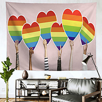 Rainbow Wall Tapestry Art Decor Blanket Curtain Hanging Home Bedroom Living Room Decoration Polyester miniinthebox