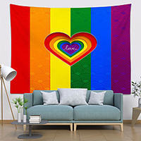 Rainbow Wall Tapestry Art Decor Blanket Curtain Hanging Home Bedroom Living Room Decoration Polyester miniinthebox