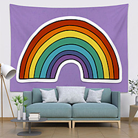 Rainbow Wall Tapestry Art Decor Blanket Curtain Hanging Home Bedroom Living Room Decoration Polyester miniinthebox