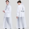 Raincoat,  Portable EVA Rain Coats Reusable Rain Poncho with Hood and Elastic Cuff Sleeves,  White miniinthebox