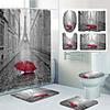 Rainy Day In Paris Pattern PrintingBathroom Shower Curtain Leisure Toilet Four-Piece Design