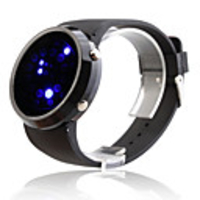 Rall Ball Pattern Blue LED Wrist Watch