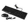 Rapoo X120 PS/2 Wired Keyboard with USB Optical Wired Mouse (1000DPI,  Black)