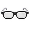 Re-useable Plastic Frame Resin Lens 3D Glasses(Black)