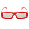 Re-useable Plastic Frame Resin Lens 3D Glasses(Red)