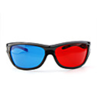 Re-useable Plastic Frame Resin Lens Anaglyphic 3D Glasses