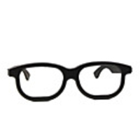 Re-useable Plastic Frame Resin Lens Anaglyphic 3D Glasses