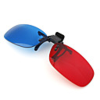 Re-useable Plastic Frame Resin Lens Anaglyphic 3D Glasses