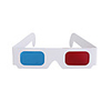 Re-useable Sport Style Plastic Frame Resin Lens Anaglyphic Red Blue 3D Glasses