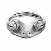 real 925 sterling silver frog open rings for women vintage cute animal finger ring silver fashion party jewelry gifts