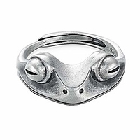 real 925 sterling silver frog open rings for women vintage cute animal finger ring silver fashion party jewelry gifts