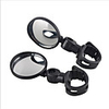 Rear View Mirror Bar End Bike Rear View Mirror Convex Mirror Adjustable Flexible Shatterproof Wide Range Back Sight Reflector Angle Cycling Bicycle motorcycle Bike Plastics Resin Black Road Bike