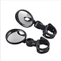 Rear View Mirror Bar End Bike Rear View Mirror Convex Mirror Adjustable Flexible Shatterproof Wide Range Back Sight Reflector Angle Cycling Bicycle motorcycle Bike Plastics Resin Black Road Bike