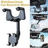Rearview Mirror Phone Holder for Car - Rotatable and Retractable Car Phone Holder,  Multifunctional 360° Rear View Mirror Phone Holder Suitable for All Mobile Phones and All Car (Black 1PC) miniinthebox