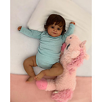 Reborn Baby Doll with Soft Weighted Body,  African American Real Life Girl Dolls, Handmade Newborn 20 inch Baby Dolls,  Best Gift Set miniinthebox