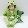 Reborn Baby Dolls Clothes Reborn Doll Accesories Cotton Fabric for 22-24 Inch Reborn Doll Not Include Reborn Doll Frog Soft Pure Handmade Boys