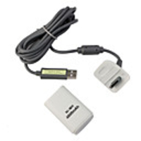 Rechargable USB Battery Charger for Xbox 360 Control Pad (White)