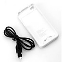 Rechargeable Battery Back Case for Apple iPhone 4 (White)