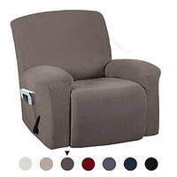Recliner Chair Stretch Sofa Cover Slipcover Elastic Couch Protector With Pocket For Tv Remote Control Books Plain Solid Color Soft Durable miniinthebox