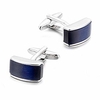 rectangle exquisite cats eye cufflinks fashion bullet cufflinks gem stone cuff links yw10 (blue)