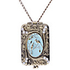 Rectangle Phase Box Metal Necklace
