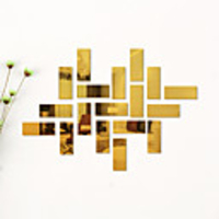 Rectangle Shapes Wall Stickers Mirror Wall Stickers Decorative Wall Stickers,  Acrylic Home Decoration Wall Decal Wall Decoration 15pcs