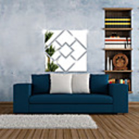 Rectangular Geometry shapes Wall Stickers Mirror Wall Stickers Decorative Wall Stickers,  Acrylic Home Decoration Wall Decal Wall Decoration 1pc