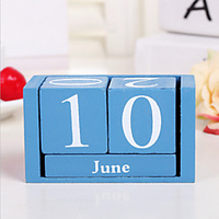 Rectangular Mini Wooden Calendar Decoration