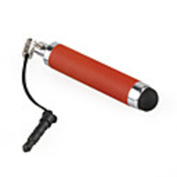 Red Capacitive Touchscreen Stylus with 3.5mm Headphone Jack Plug for iPad/iPhone and More